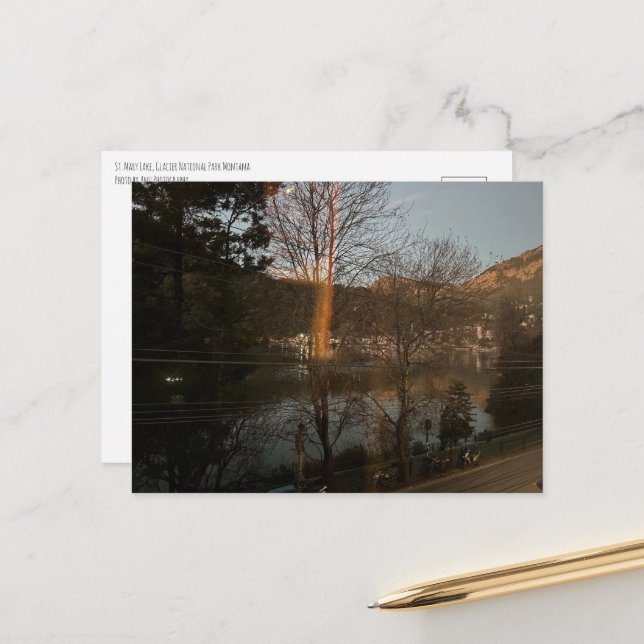 St. Mary Lake Postkarte (Vorderseite/Rückseite Beispiel)