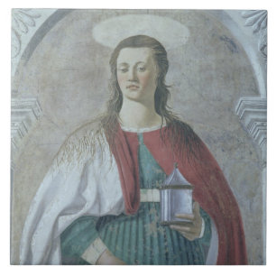 St Mary Magdalene, 1466 (Fresko) (Detail) (sehen Fliese