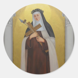 St. Mary Magdalene de Pazzi Carmelite Nun Runder Aufkleber