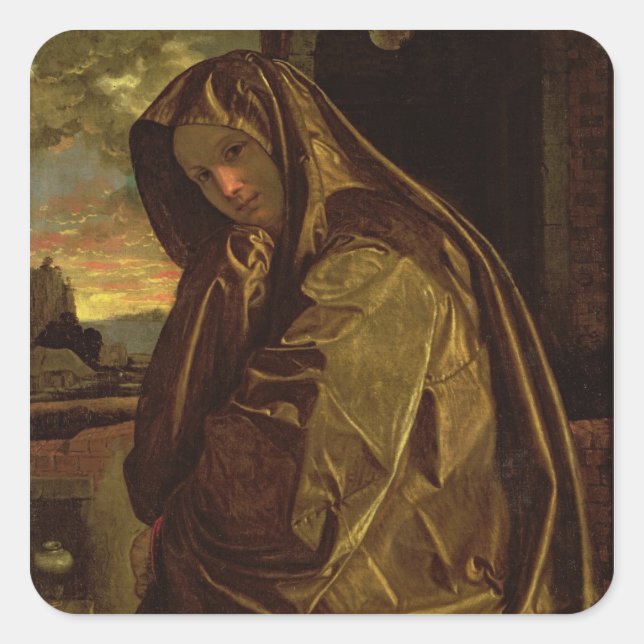 St. Mary Magdalene Quadratischer Aufkleber (Vorderseite)