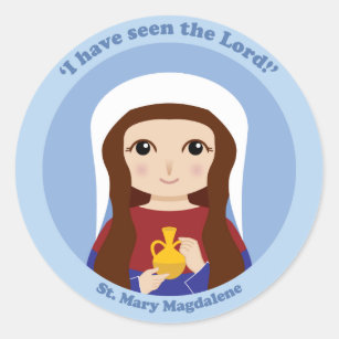 St. Mary Magdalene Runder Aufkleber