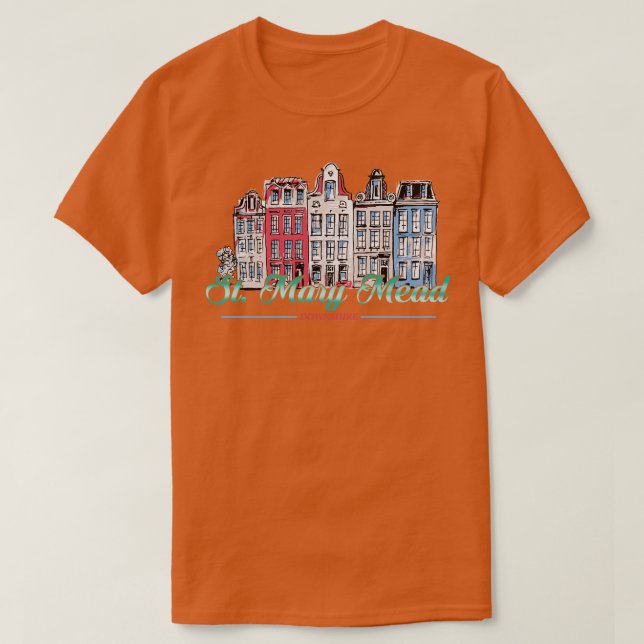 St Mary Mead Zuhause an Miss Marple T-Shirt (Design vorne)