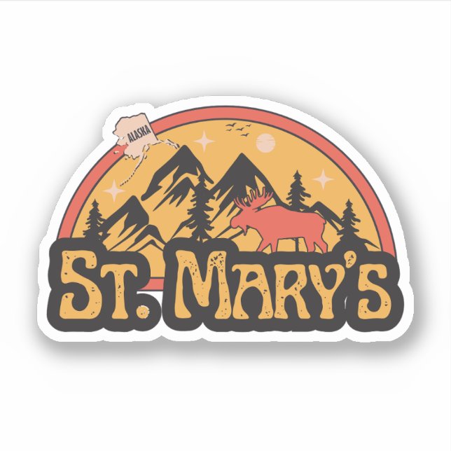 St. Mary's, Alaska Sticker (Vorderseite)