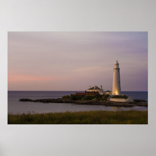 St.Marys Leuchtturm, Whitley Bucht Poster