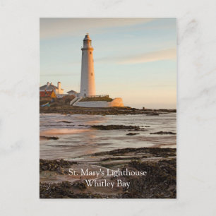 St Mary's Lighthouse England Postkarte