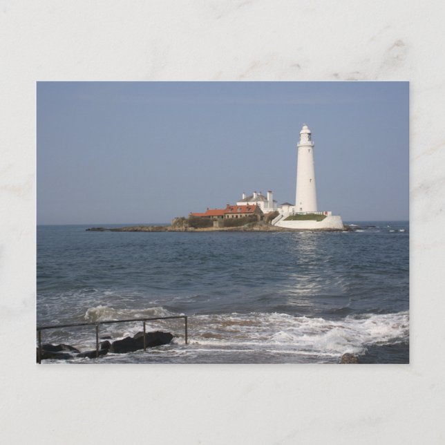 St Mary's Lighthouse, Whitley Bay Post Card Postkarte (Vorderseite)