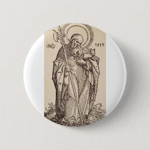 St. Matthäus der Evangelist - Kunstreproduktion Button