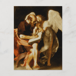 St. Matthäus und der Engel von Caravaggio Postkart Postkarte