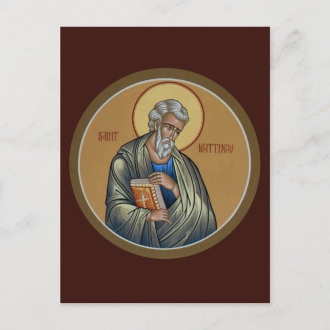 St. Matthew Prayer Card Postkarte (Vorderseite)