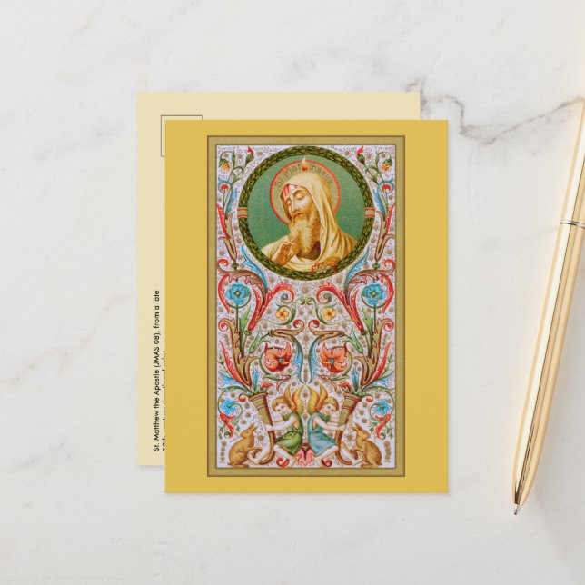 St. Matthew the Apostle (JMAS 08) Postkarte (Vorderseite/Rückseite Beispiel)