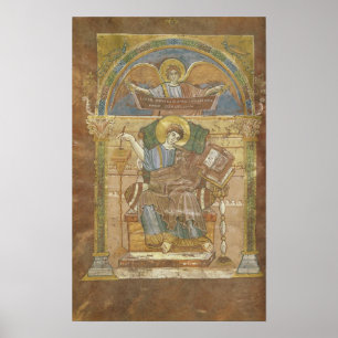 St Matthew, vom Evangelium von St. Riquier Poster