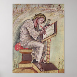 St Matthew, von den Ebbo Evangelien Poster