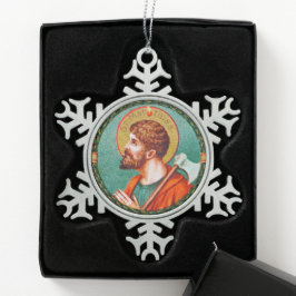 St. Matthias the Apostle (JMAS 09) Schneeflocken Zinn-Ornament