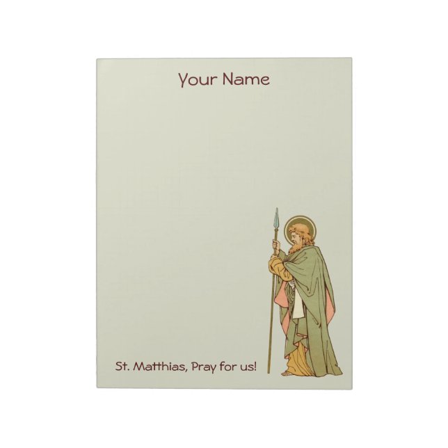 St. Matthias the Apostle (RLS 11) 8.5"x11" Notizblock (Rotiert)