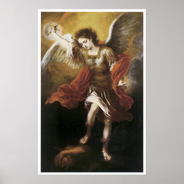 St. Michael, 1665-66 Bartolome Esteban Murillo Poster (Vorne)