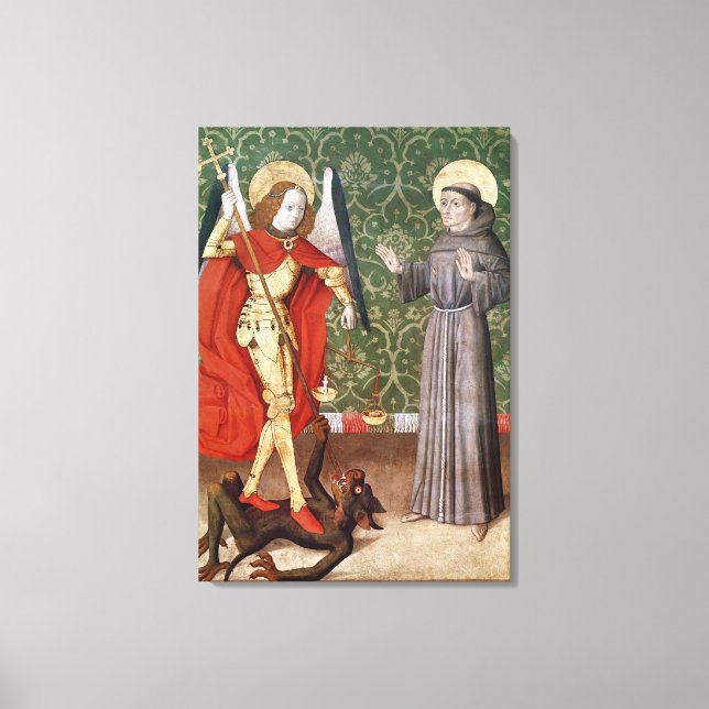 St. Michael and St. Francis of Assisi, c. 1480 Leinwanddruck (Vorderseite)