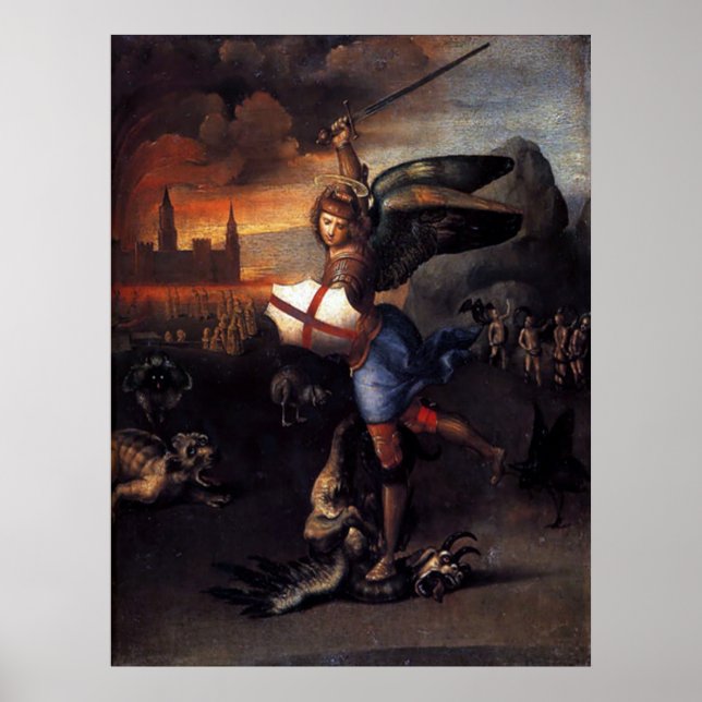 St Michael Angel Poster (Vorne)