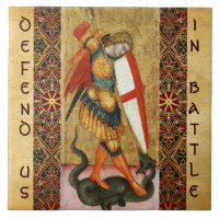 St. Michael Archangel and Dragon Sienese