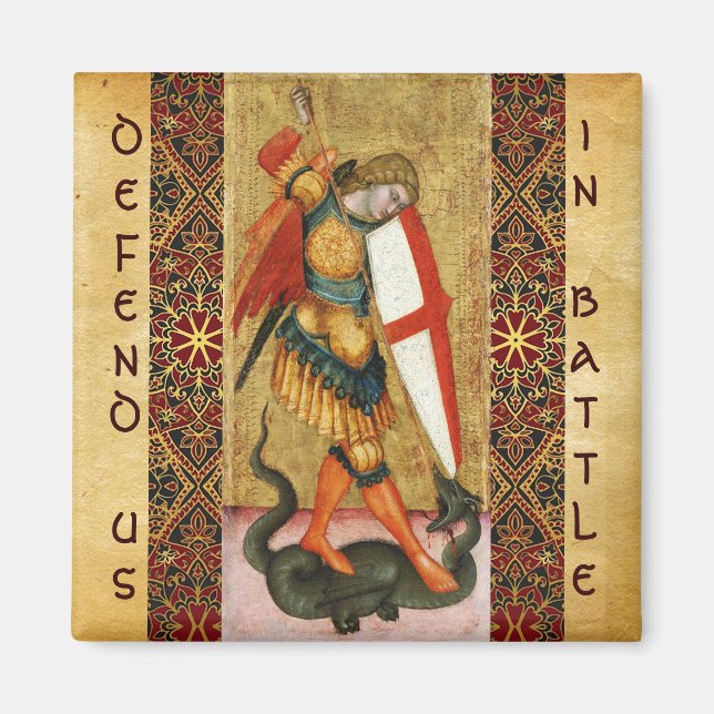 St. Michael Archangel and Dragon Sienese Magnet (Vorne)