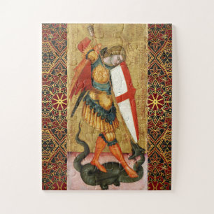St. Michael Archangel and Dragon Sienese Puzzle