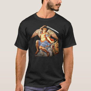 St Michael Archangel Angel Katholik T-Shirt 2