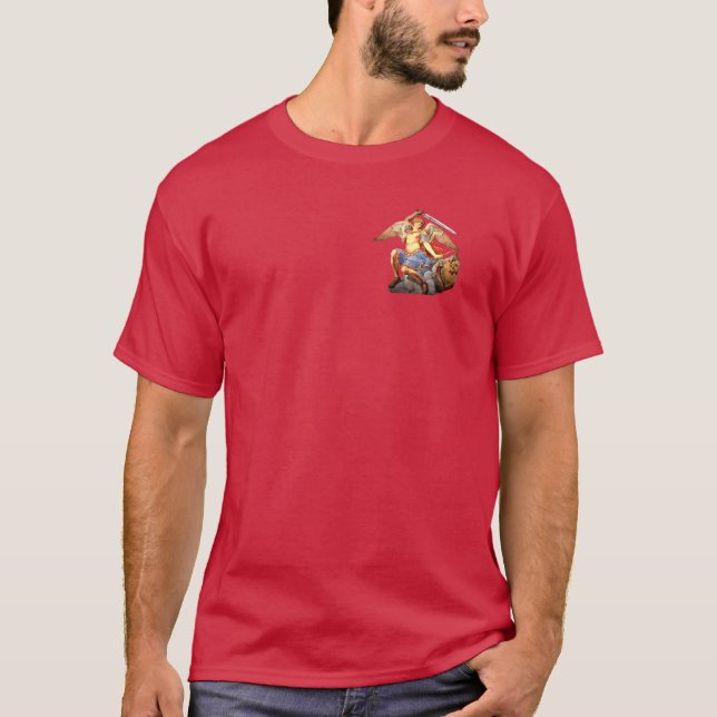 St. Michael Archangel Angel Katholischer St. T - S T-Shirt (Vorderseite)