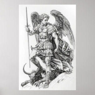 St. Michael Archangel besiegt Demon Poster