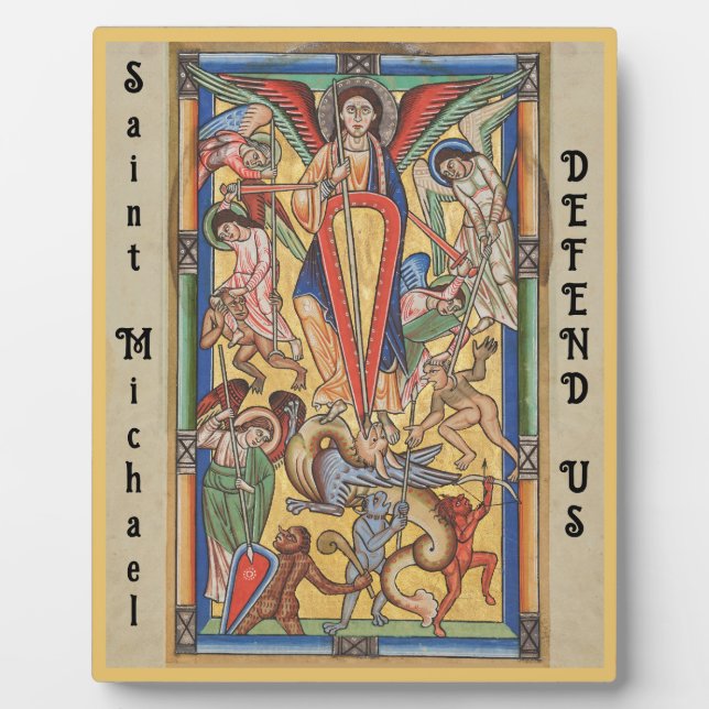 St Michael Archangel Fotoplatte (Vorderseite)