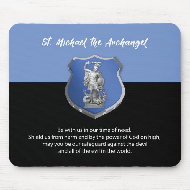 St. Michael Archangel Gebet Denken Sie an Sie Mousepad (Vorne)
