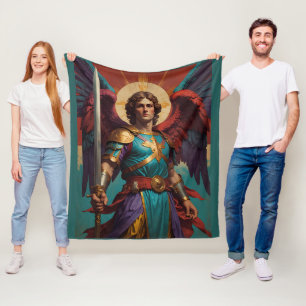 St Michael Archangel Katholic Fleece Blanket