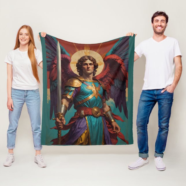 St Michael Archangel Katholic Fleece Blanket (Beispiel)