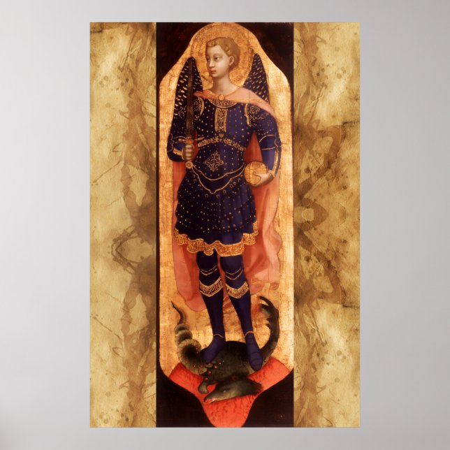 St MICHAEL ARCHANGEL MIT DEVIL Poster (Vorne)