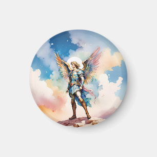 St Michael Archangel Rundmagnet Magnet