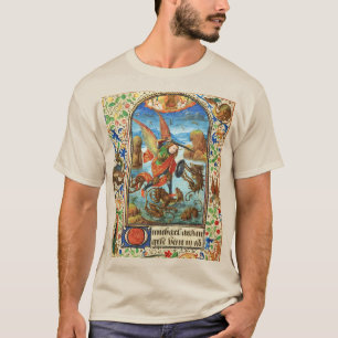 ST. MICHAEL ARCHANGEL UND DRAGON Flämische Miniatu T-Shirt