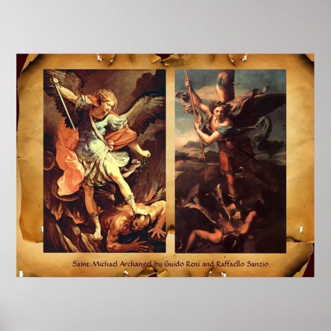 St MICHAEL ARCHANGEL VANGUISHING SATAN Poster (Vorne)