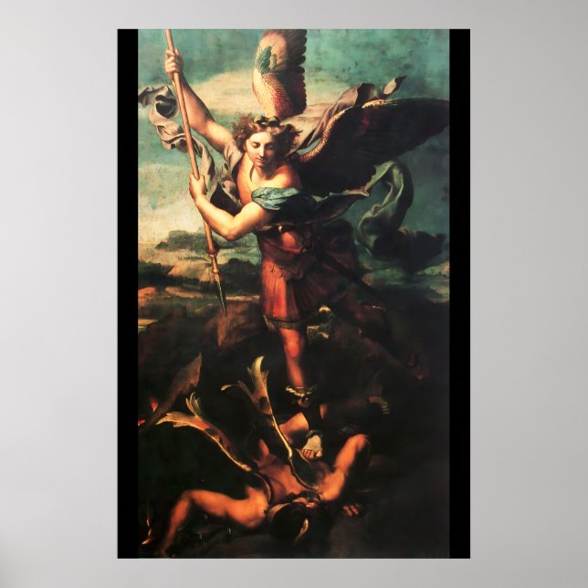St MICHAEL ARCHANGEL VANGUISHING SATAN Poster (Vorne)