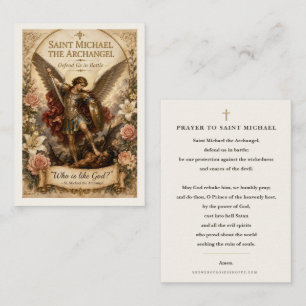 St. Michael beschütze uns Gebet Katholische Heilig Mitteilungskarte