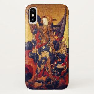 St. Michael besiegt den Teufel als mittelalterlich Case-Mate iPhone Hülle