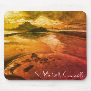 St Michael, Cornwall Beach Landschaft Art Mousepad
