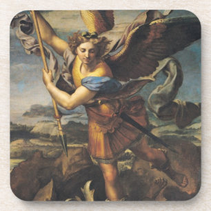 St Michael, das den Dämon, 1518 überwältigt Getränkeuntersetzer