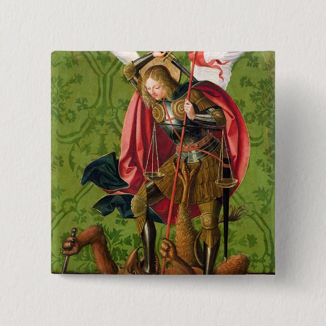 St Michael, das den Drachen tötet Button (Vorderseite)