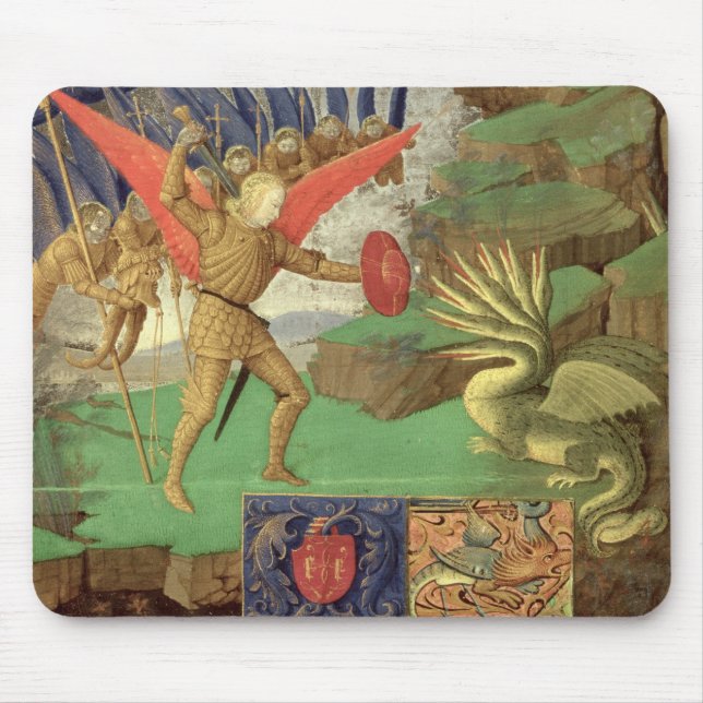 St Michael, das den Drachen tötet Mousepad (Vorne)