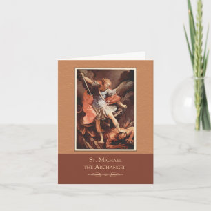 St Michael, das der Erzengel für uns beten Karte