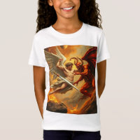 St. Michael, das Erzengel-Girl-T-Shirt