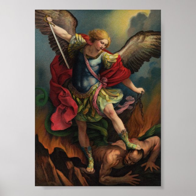 St. Michael das Erzengel kleines Poster (Vorne)