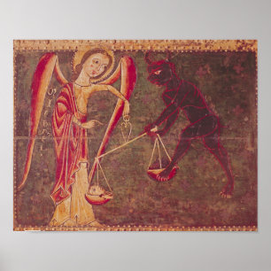 St Michael, das Soule, von einem Altarpiece wiegt Poster