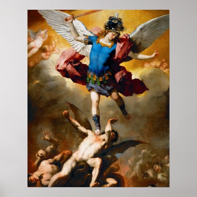 St. Michael, der Erzengel-Beschützer des bösen Pos Poster (Vorne)
