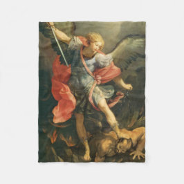 St Michael der Erzengel, der den Teufel besiegt Fleecedecke