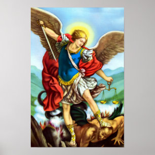 St. Michael der Erzengel Engel Katholische Heilige Poster