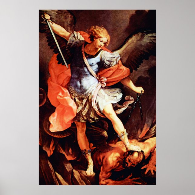 St. Michael der Erzengel Engel Katholische Heilige Poster (Vorne)
